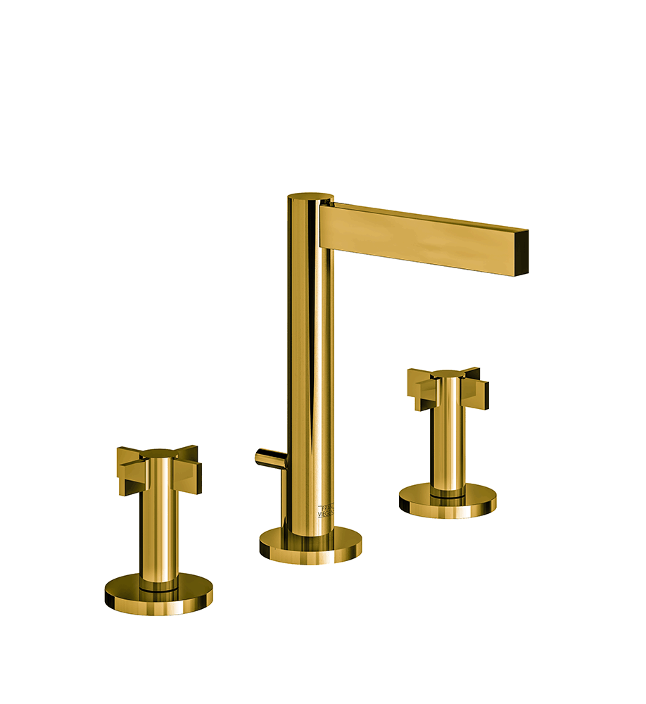 Franz Viegener Lollipop Widespread Lavatory Faucet With Pop Up Drain Assembly