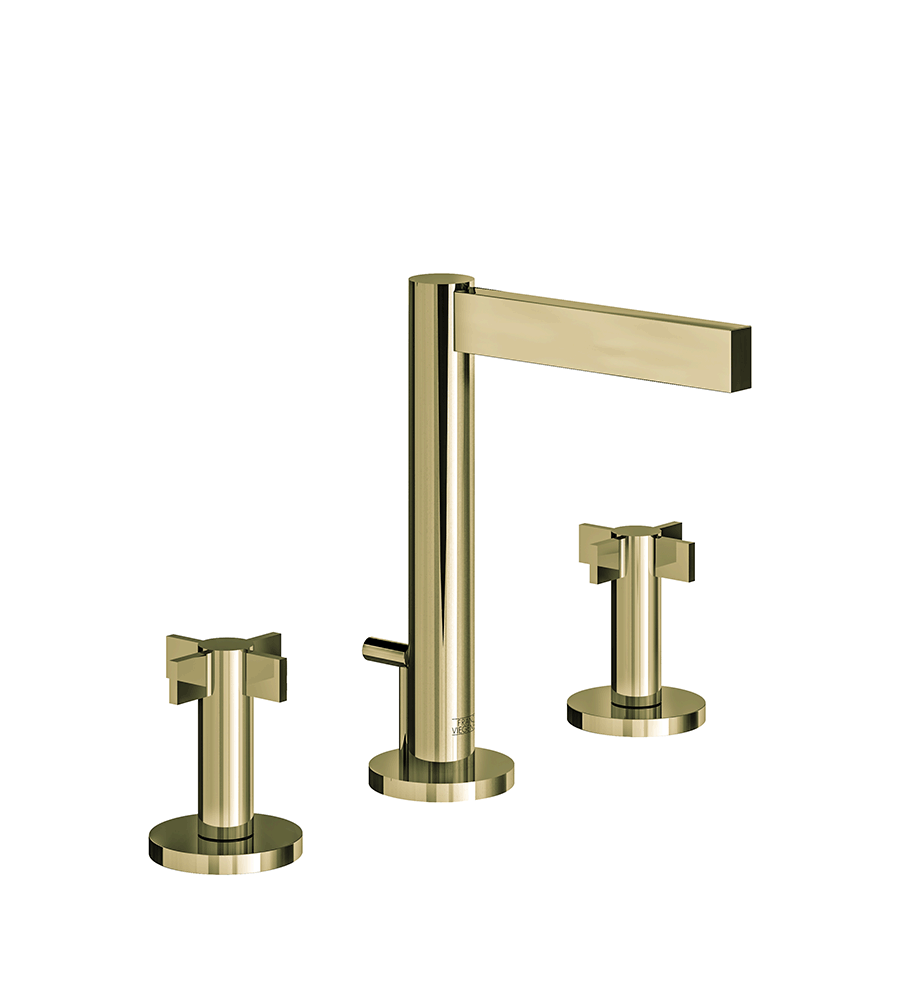 Franz Viegener Lollipop Widespread Lavatory Faucet With Pop Up Drain Assembly