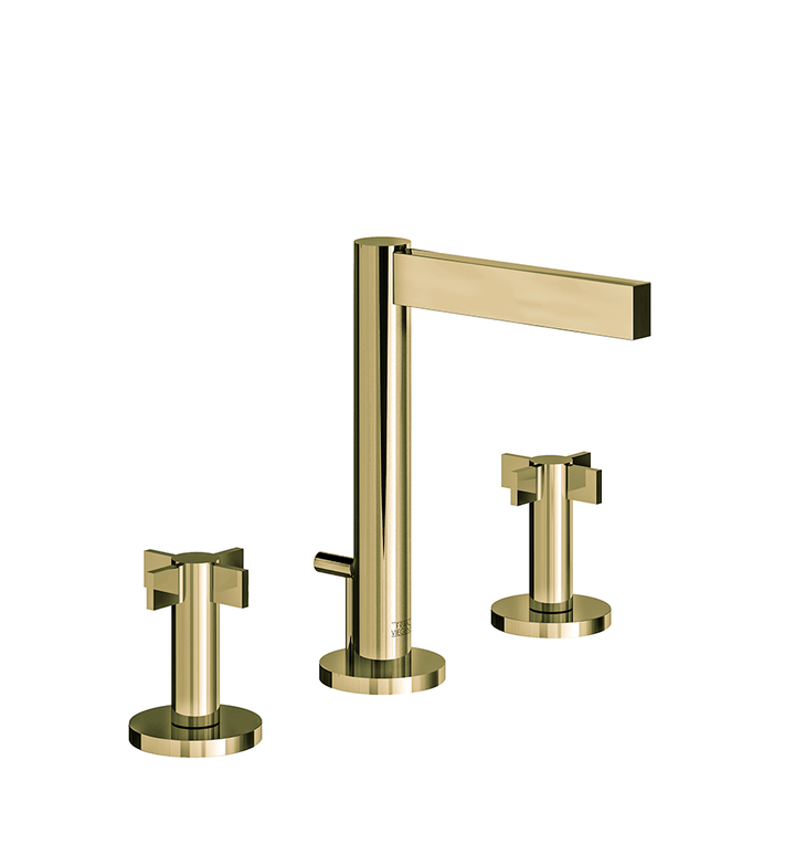 Franz Viegener Lollipop Widespread Lavatory Faucet With Pop Up Drain Assembly