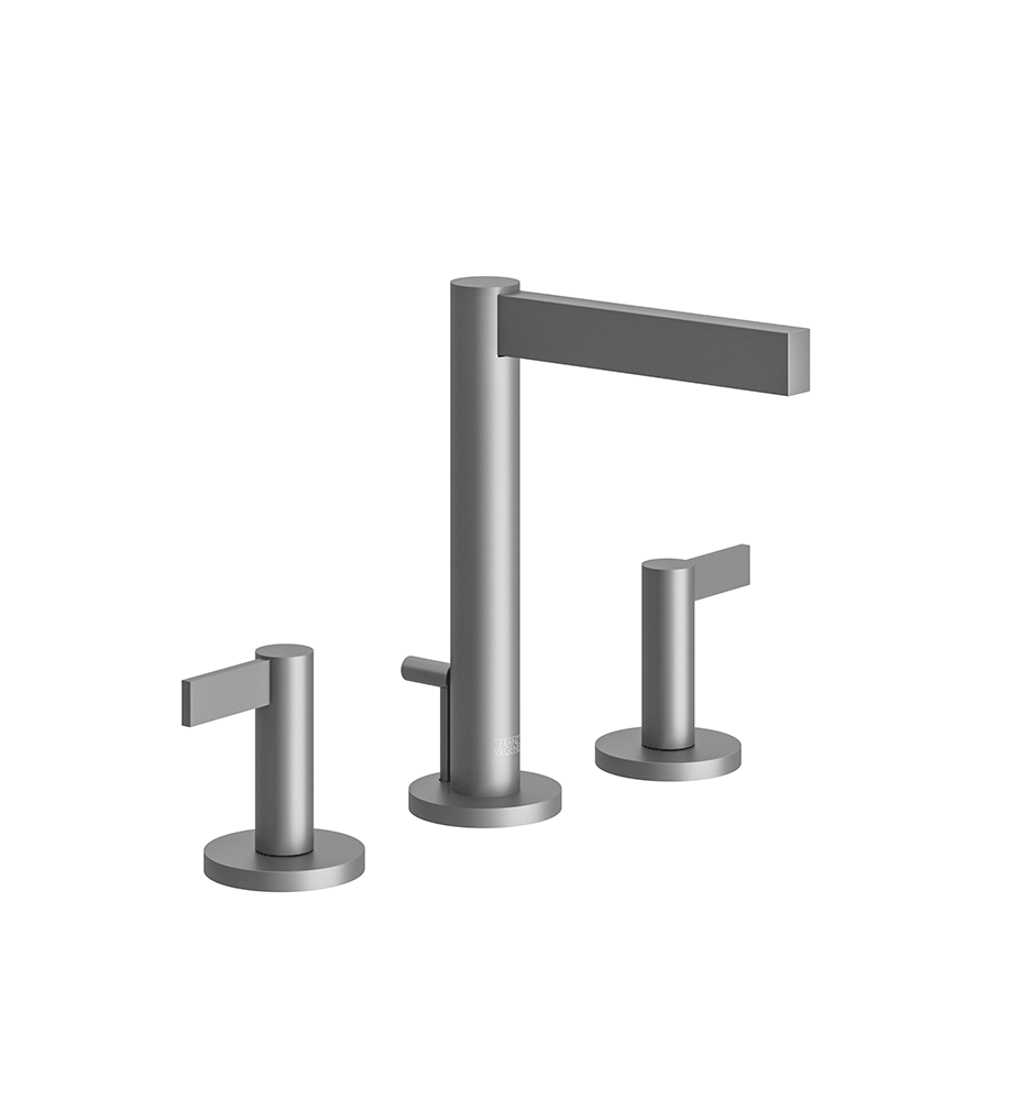 Franz Viegener Lollipop Lever Widespread Lavatory Faucet With Pop Up Drain Assembly