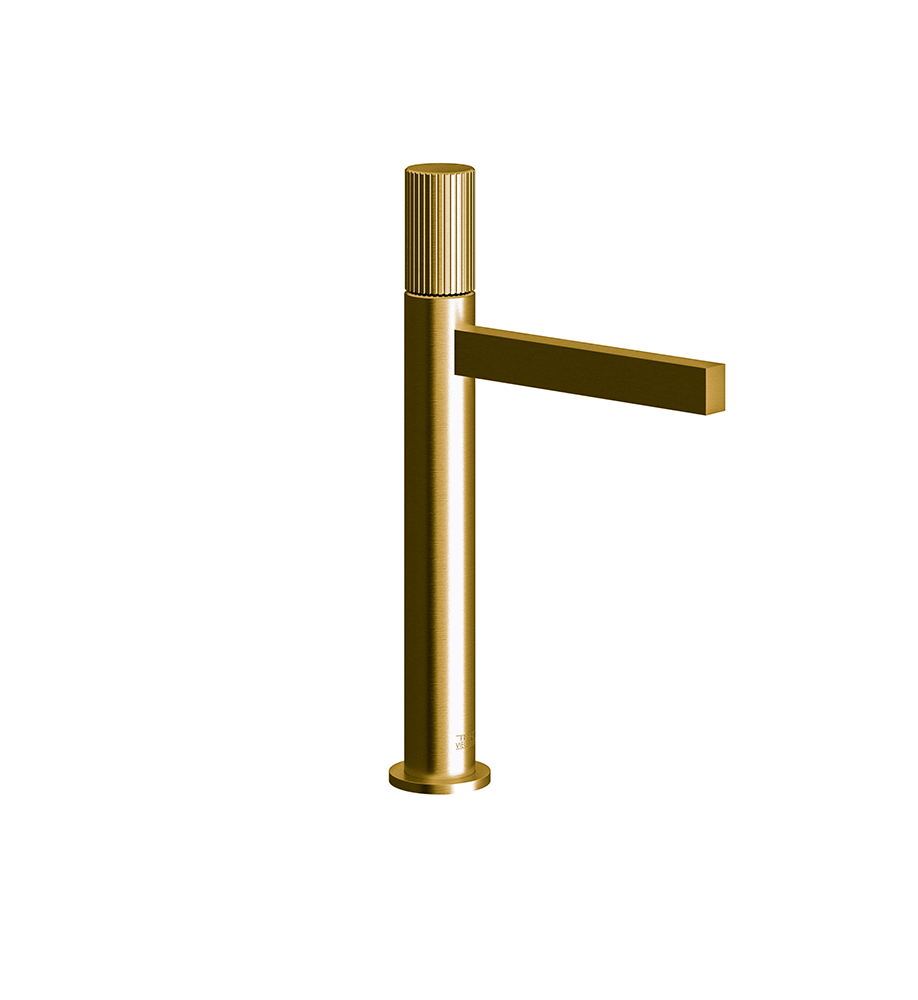 Franz Viegener Lollipop Vessel Height Single Handle Lavatory Set Vertical Lines Cylinder Handle