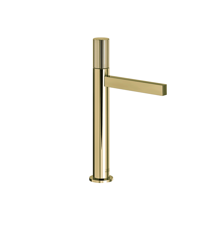 Franz Viegener Lollipop Vessel Height Single Handle Lavatory Set Vertical Lines Cylinder Handle