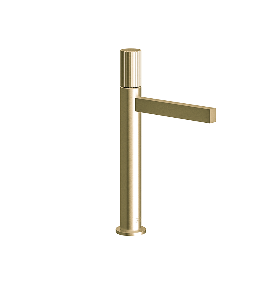 Franz Viegener Lollipop Vessel Height Single Handle Lavatory Set Vertical Lines Cylinder Handle