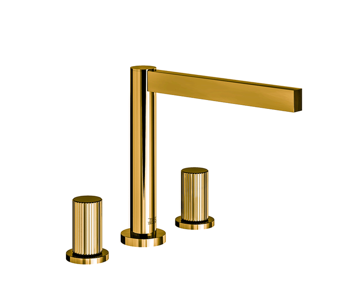 Franz Viegener Lollipop Roman Bath Faucet Vertical Lines Cylinder Handle