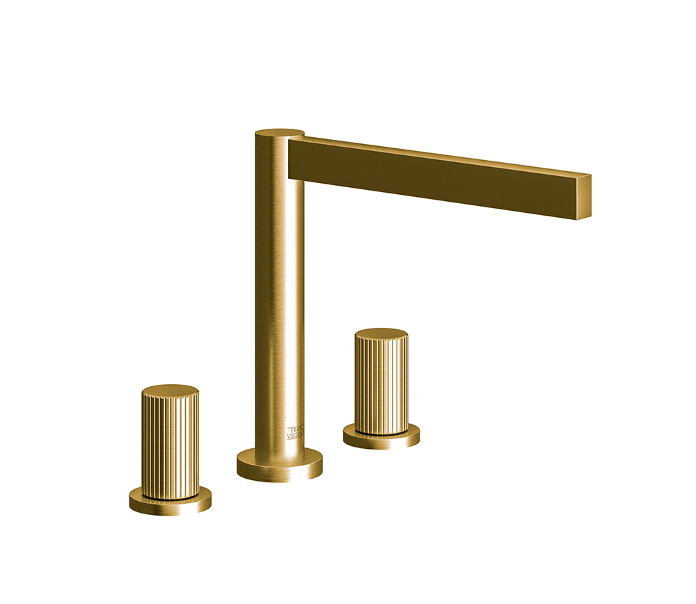 Franz Viegener Lollipop Roman Bath Faucet Vertical Lines Cylinder Handle