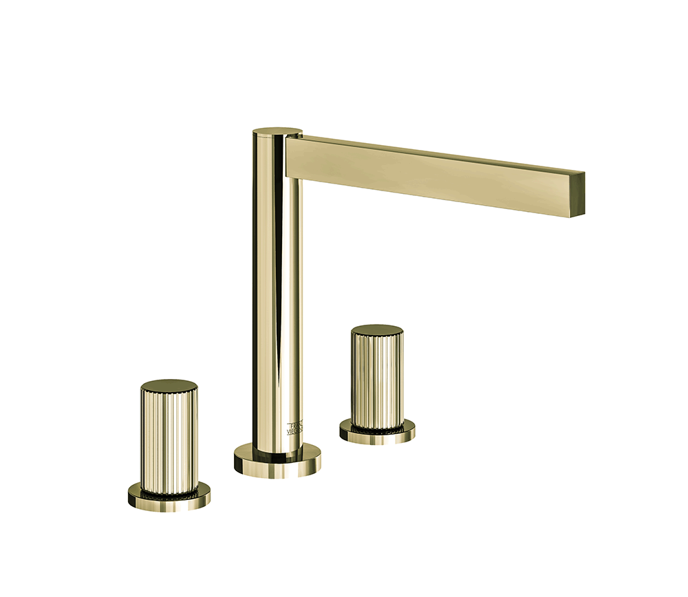 Franz Viegener Lollipop Roman Bath Faucet Vertical Lines Cylinder Handle