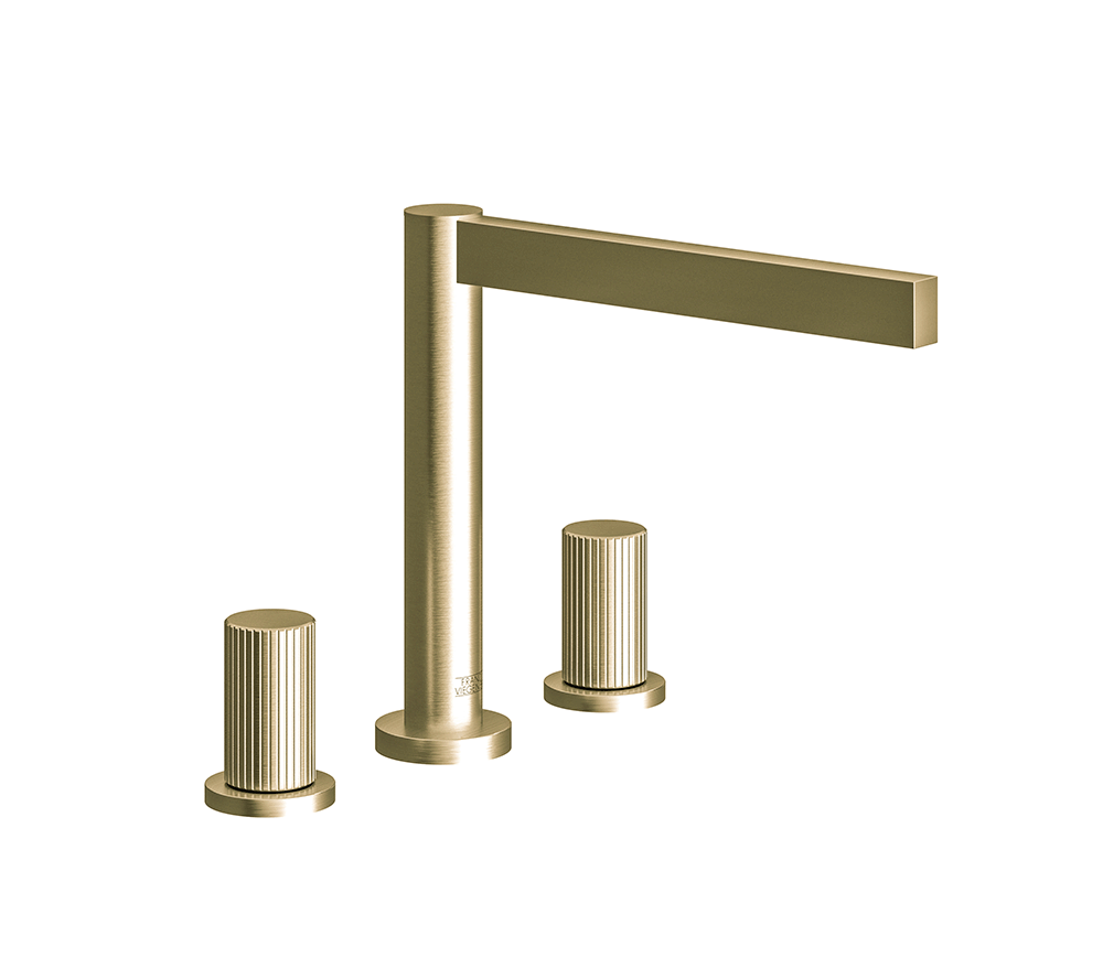 Franz Viegener Lollipop Roman Bath Faucet Vertical Lines Cylinder Handle