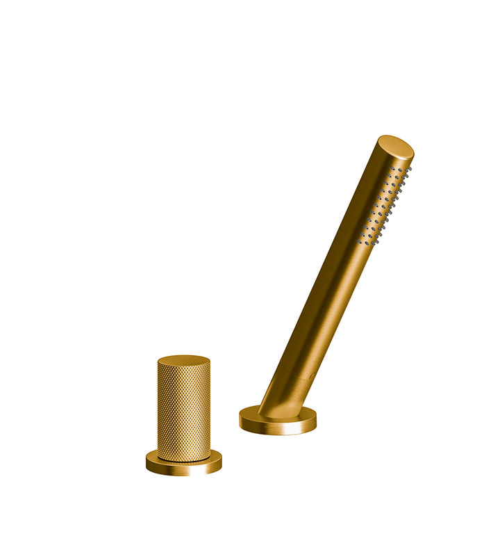 Franz Viegener Lollipop Deck Mounted Roman Diverter Valve Knurling Cylinder Handle And Handshower Assembly