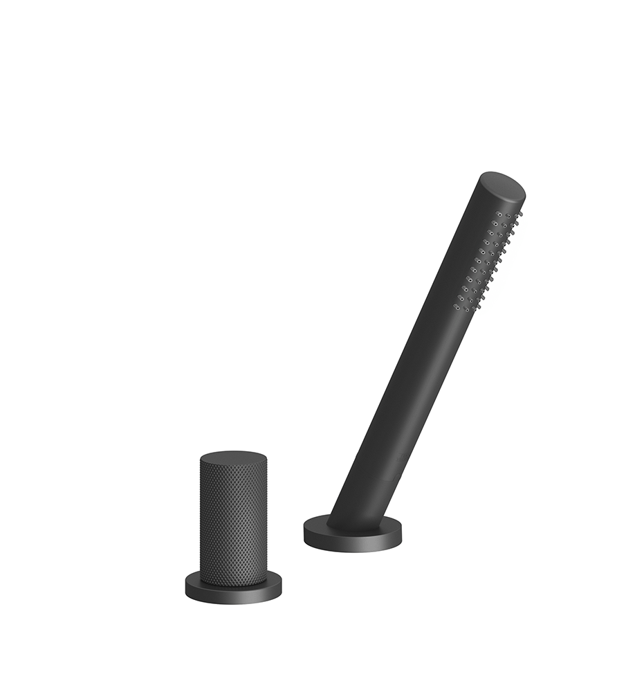 Franz Viegener Lollipop Deck Mounted Roman Diverter Valve Knurling Cylinder Handle And Handshower Assembly