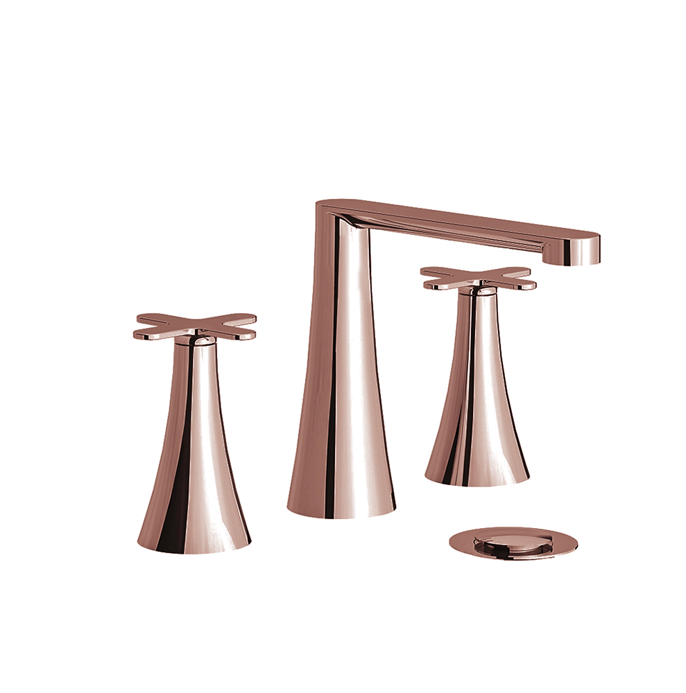 Franz Viegener Konic Widespread Lavatory Faucet With Push Down Pop Up Drain