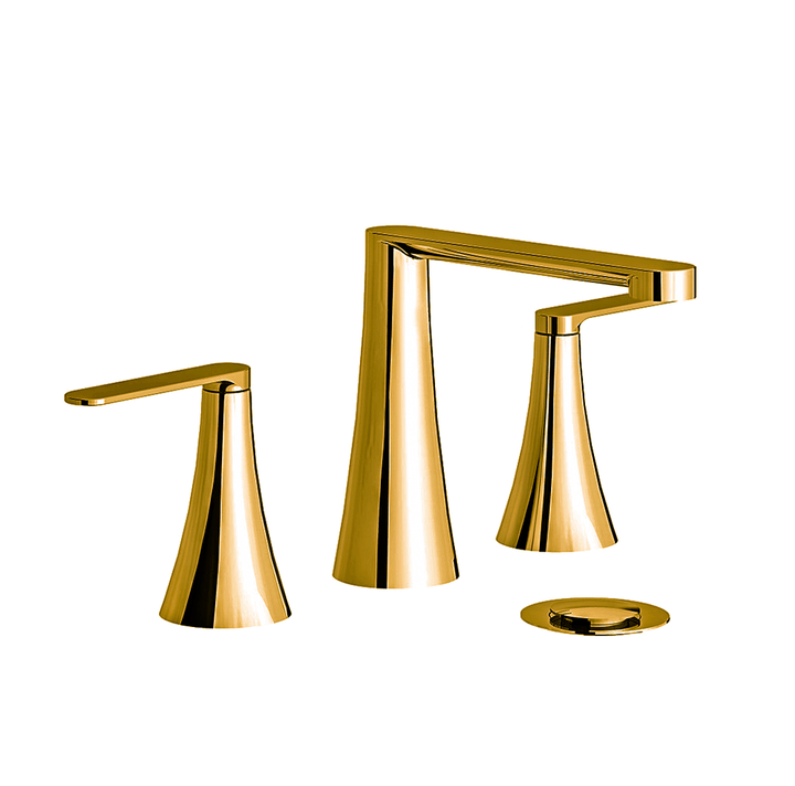 Franz Viegener Konic Lever Widespread Lavatory Faucet With Push Down Pop Up Dran Assembly