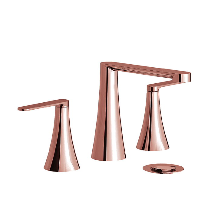 Franz Viegener Konic Lever Widespread Lavatory Faucet With Push Down Pop Up Dran Assembly