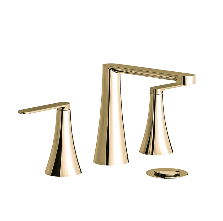 Franz Viegener Konic Lever Widespread Lavatory Faucet With Push Down Pop Up Dran Assembly