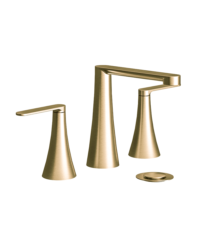 Franz Viegener Konic Lever Widespread Lavatory Faucet With Push Down Pop Up Dran Assembly