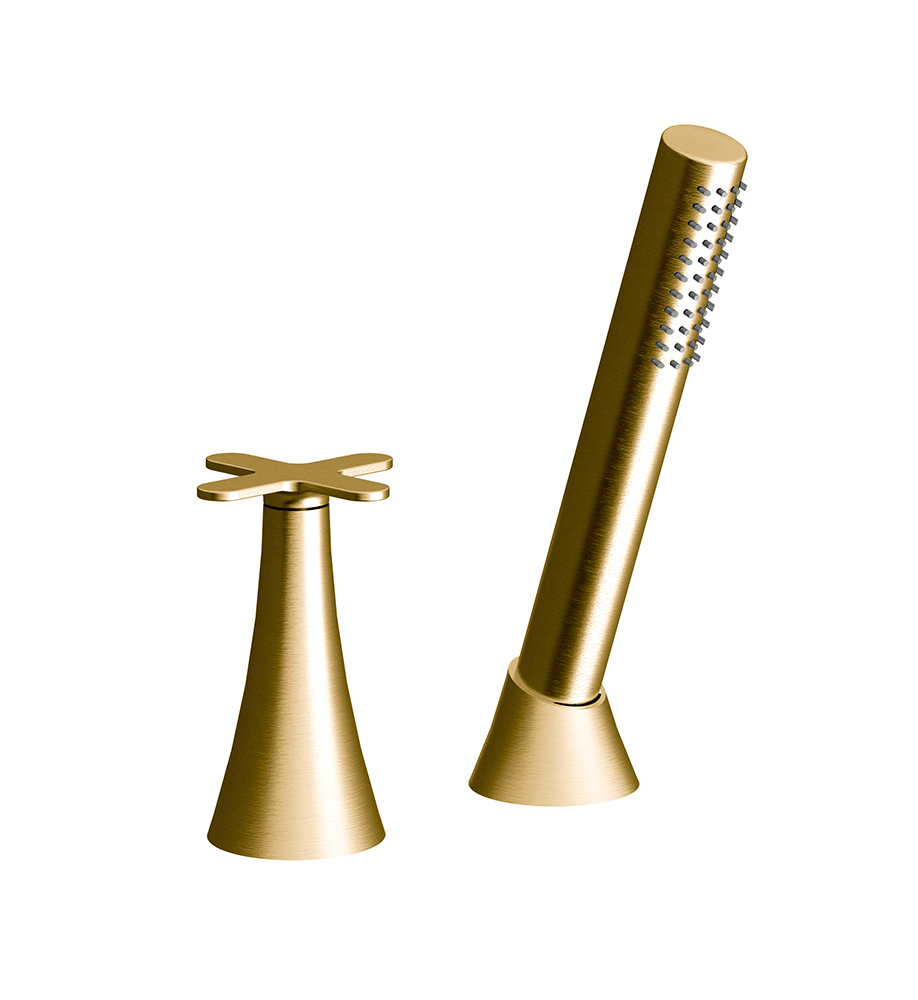 Franz Viegener Konic Deck Mounted Roman Diverter Valve And Handshower Assembly