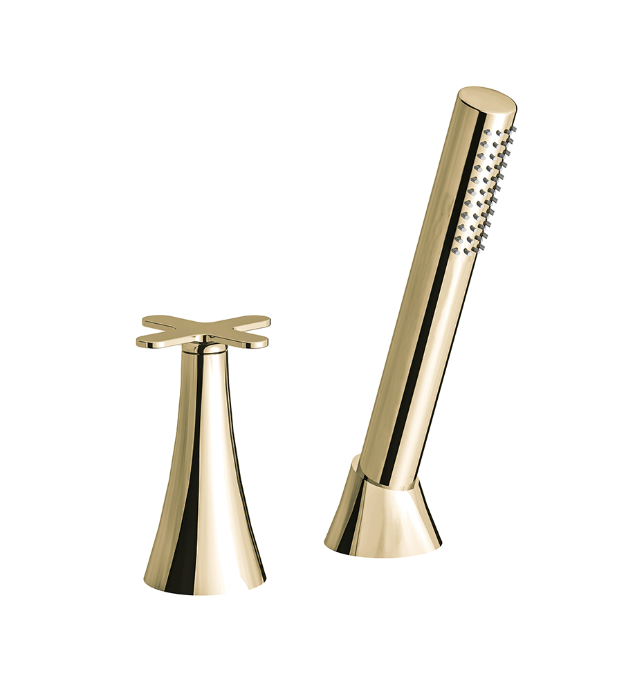 Franz Viegener Konic Deck Mounted Roman Diverter Valve And Handshower Assembly