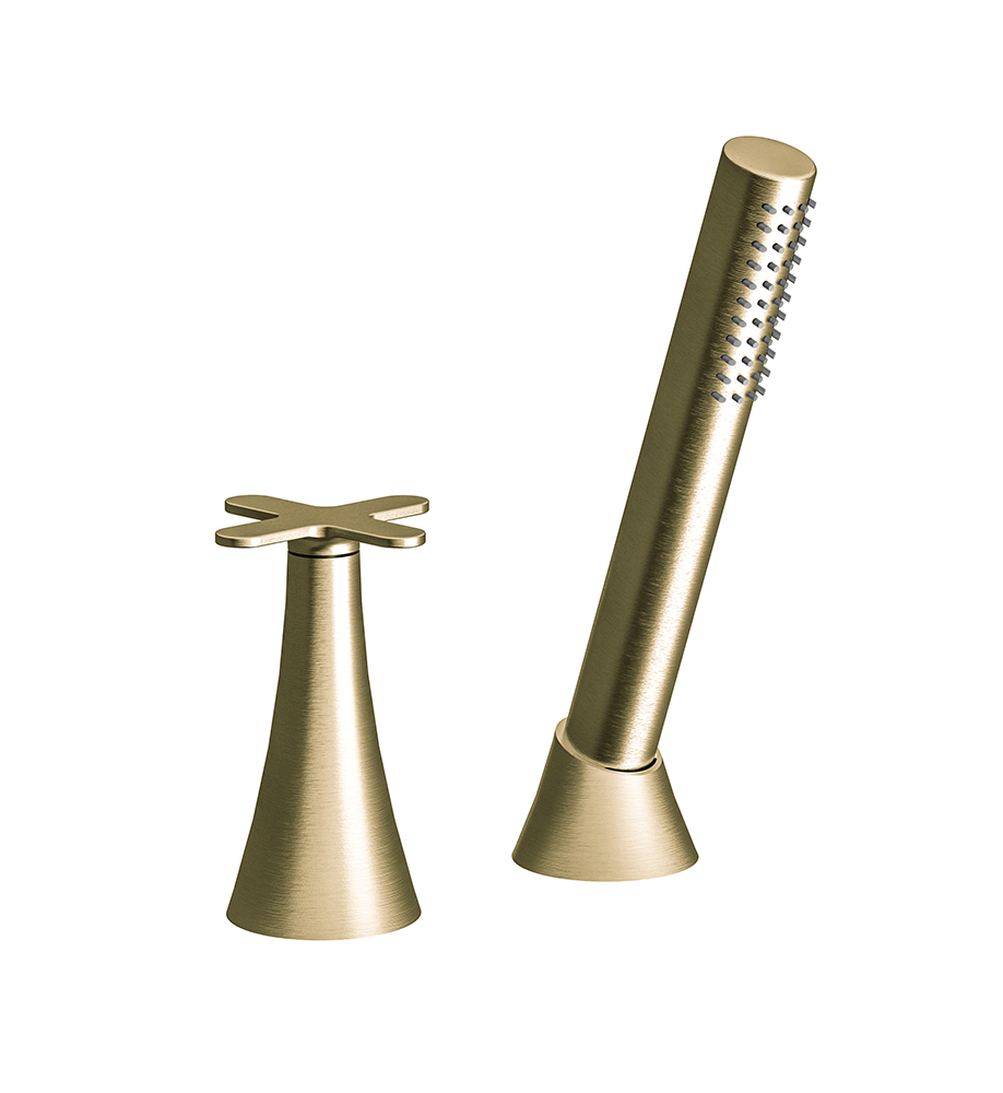 Franz Viegener Konic Deck Mounted Roman Diverter Valve And Handshower Assembly