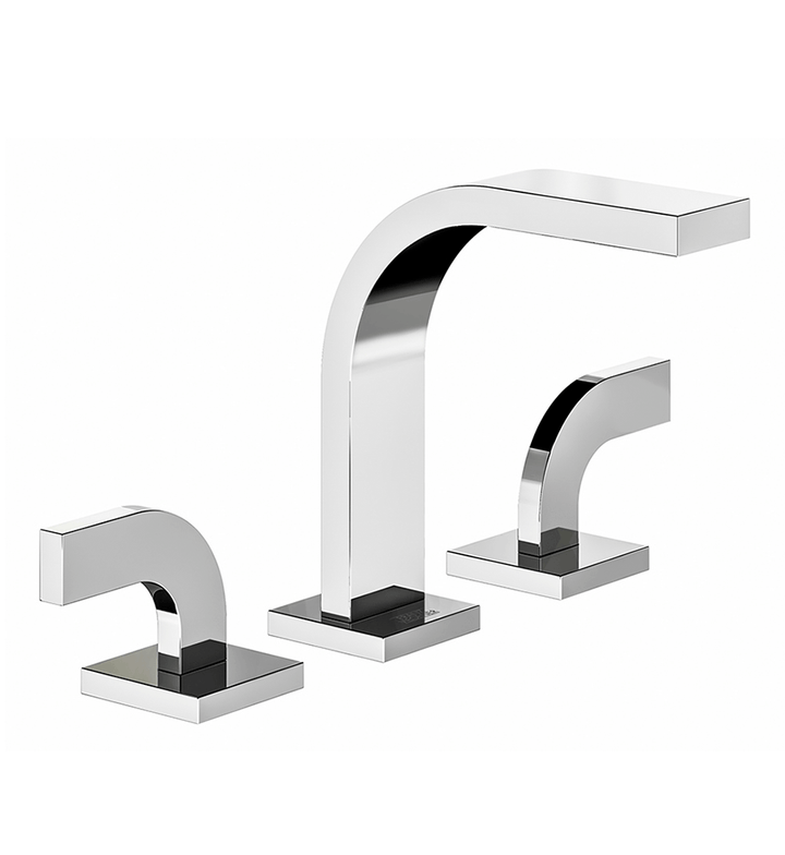 Franz Viegener Domino Widespread Lavatory Faucet With Push Down Pop Up Drain Assembly