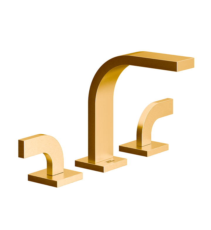 Franz Viegener Domino Widespread Lavatory Faucet With Push Down Pop Up Drain Assembly