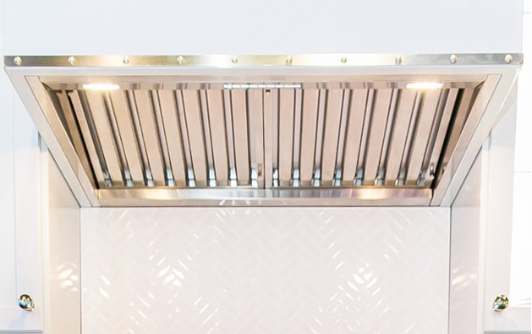 BlueStar Wrangler Wall Hood With Brushed Stainless Strapping And Rivets