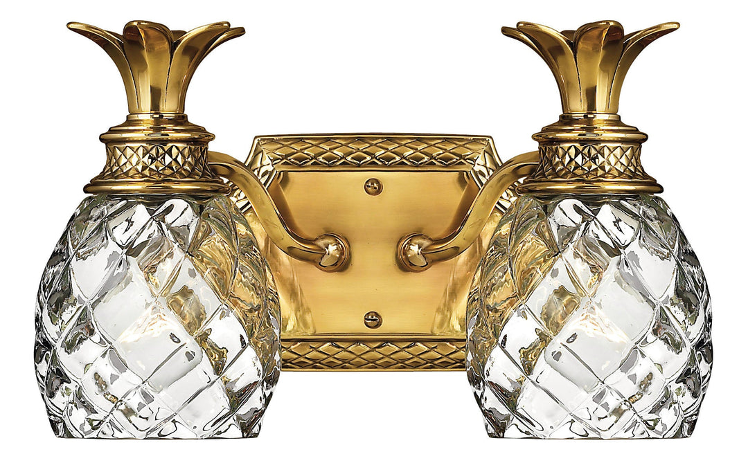 Hinkley Pineapple Bathroom Vanity Light in Burnished Brass