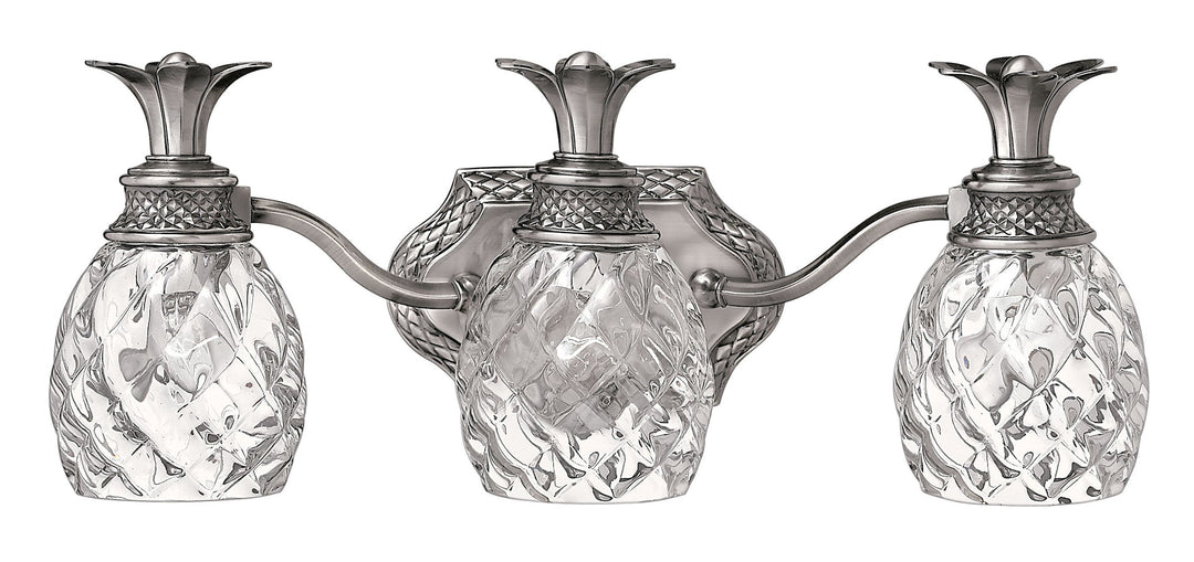 Hinkley Pineapple Bathroom Vanity Light in Polished Antique Nickel (view 2)