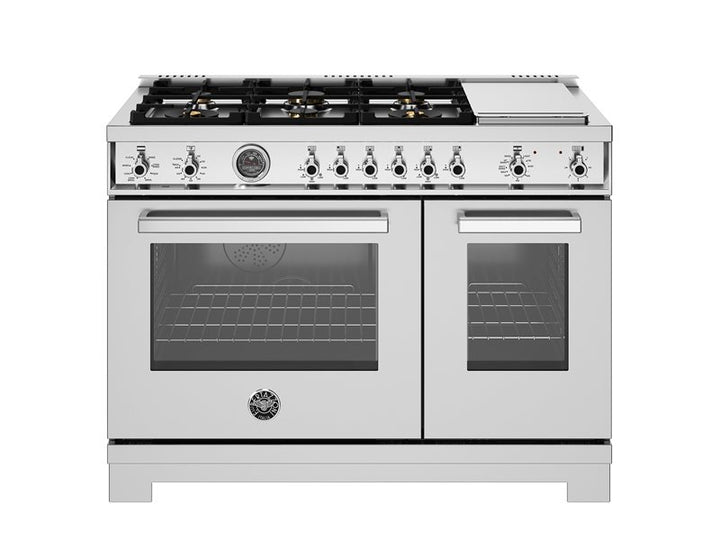 Bertazzoni 48" Professional Series Range 6 Brass Burners And Griddle