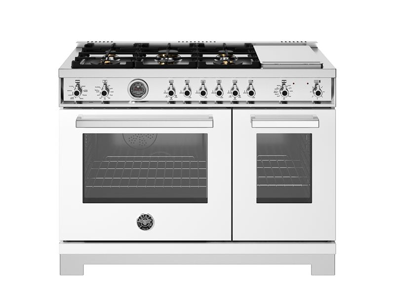 Bertazzoni 48" Professional Series Range 6 Brass Burners And Griddle
