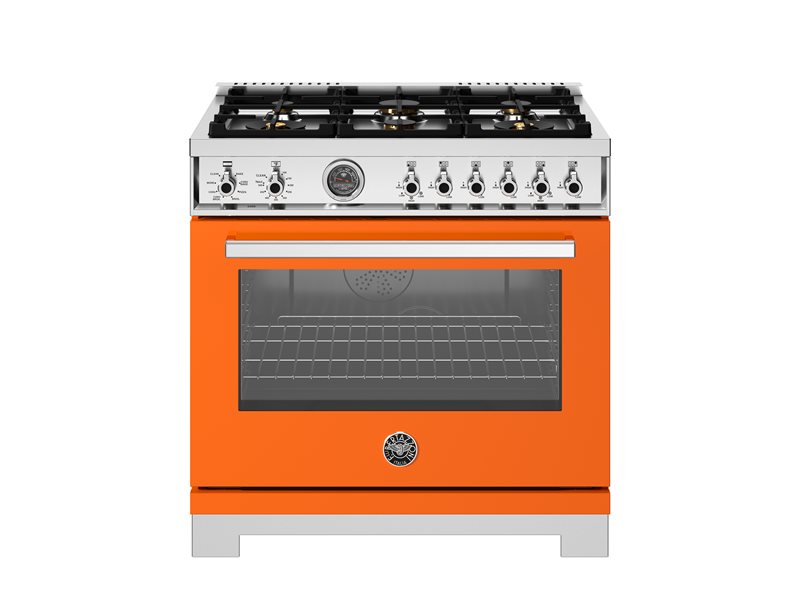 Bertazzoni 36" Professional Series Range 6 Brass Burners