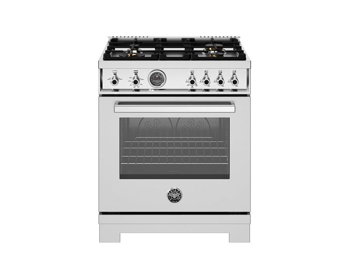 Bertazzoni 30" Professional Series Range Gas Oven 4 Brass Burners