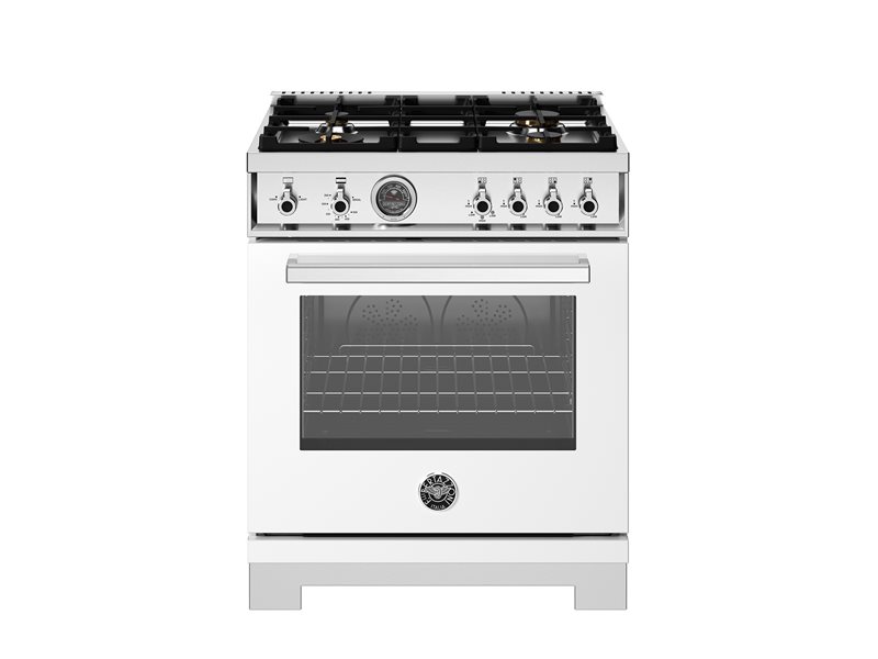 Bertazzoni 30" Professional Series Range Gas Oven 4 Brass Burners