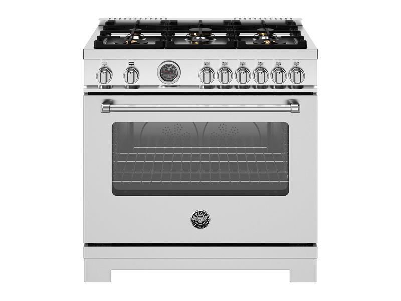 Bertazzoni 36" Master Series Range 6 Brass Burners