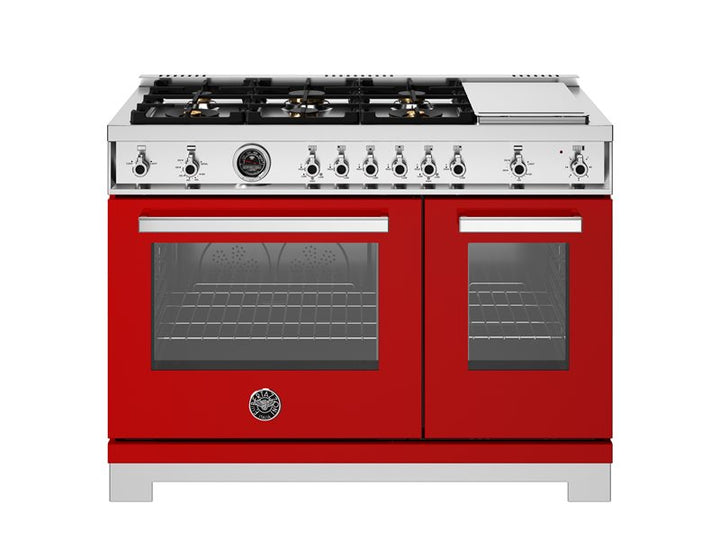 Bertazzoni 48" Professional Series Range 6 Brass Burners And Griddle