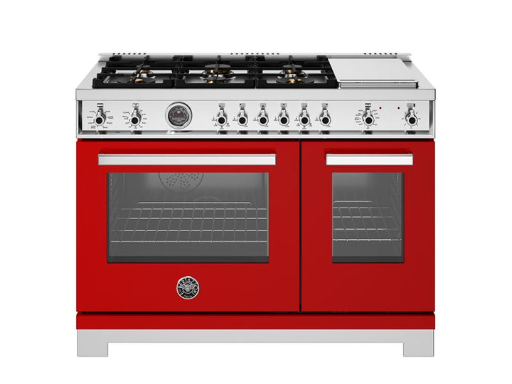 Bertazzoni 48" Professional Series Range 6 Brass Burners And Griddle