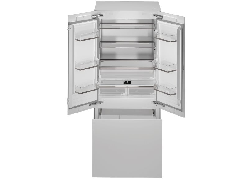 Bertazzoni 36" Built-In French Door Refrigerator Ice Maker and Internal Water Disp Panel Ready