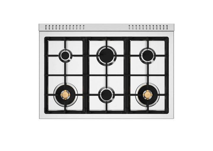 Bertazzoni 36" Master Series Range 6 Brass Burners