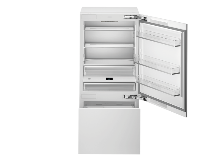 Bertazzoni 36" Built-In refrigerator Panel ready with automatic ice maker and internal water dispenser reversible doors