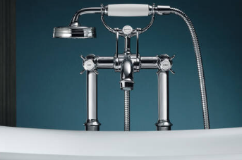 AXOR Montreux 2-Handle Wall-Mounted Tub Filler with Cross Handles and Handshower
