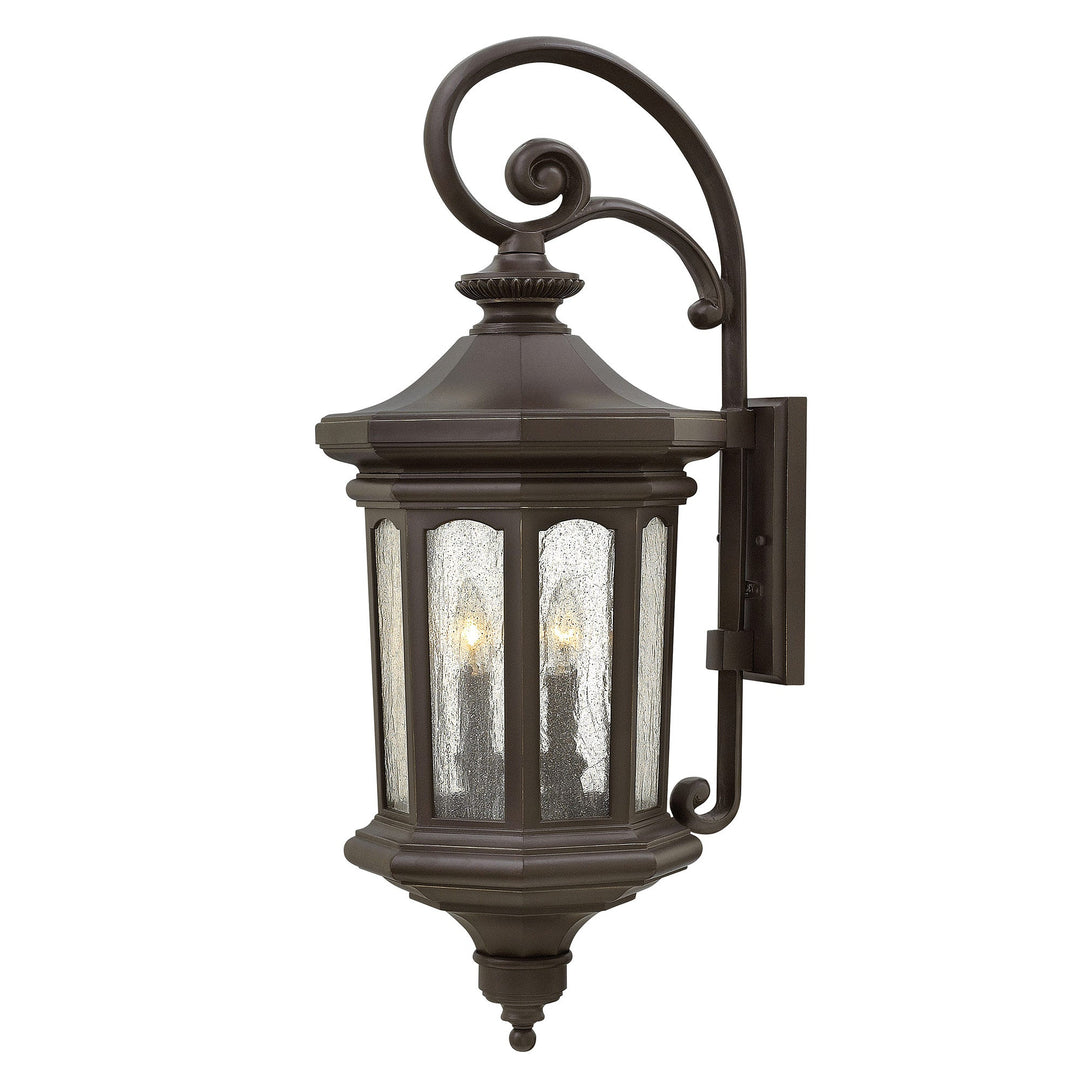 Hinkley Raley Scroll Outdoor Wall Light in Oil Rubbed Bronze
