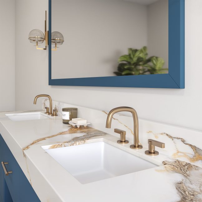California Faucets San Elijo 8" Widespread Lavatory Faucet  Quad Arc Spout
