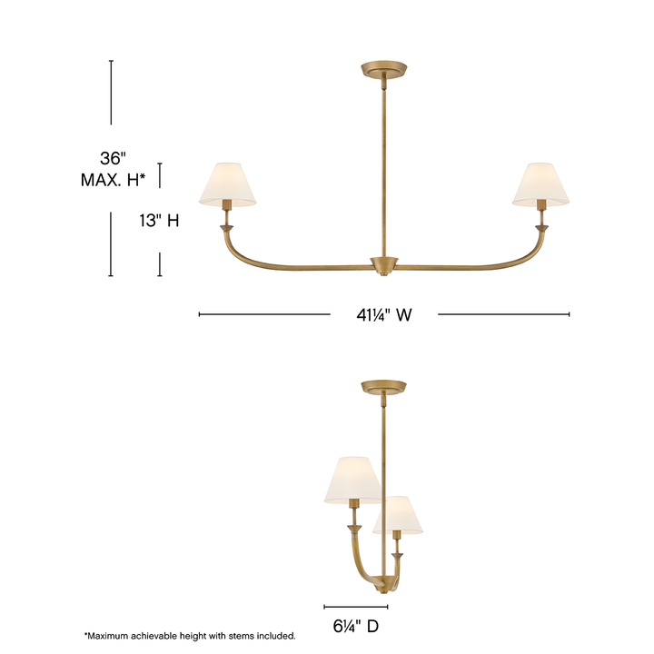 Hinkley Greta Linear Chandelier (view 2)