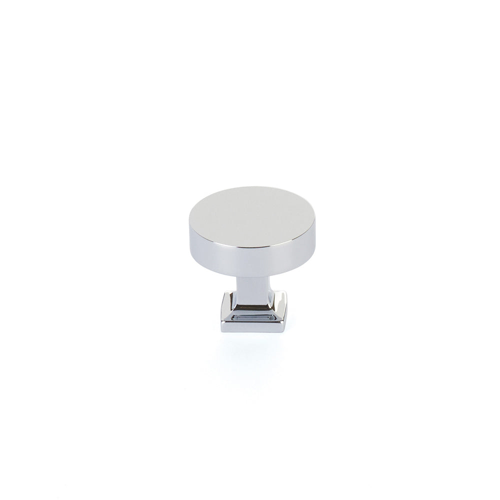 Schaub And Company Haniburton Round Knob with Square Base
