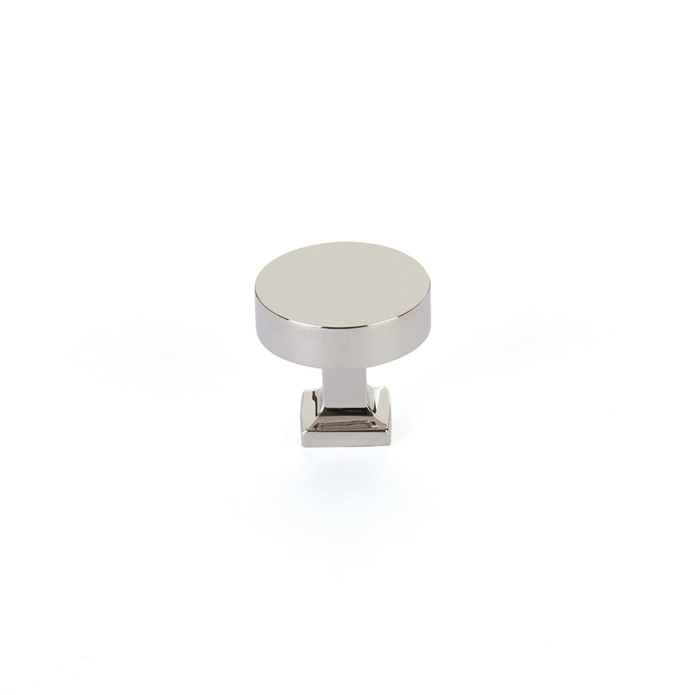 Schaub And Company Haniburton Round Knob with Square Base