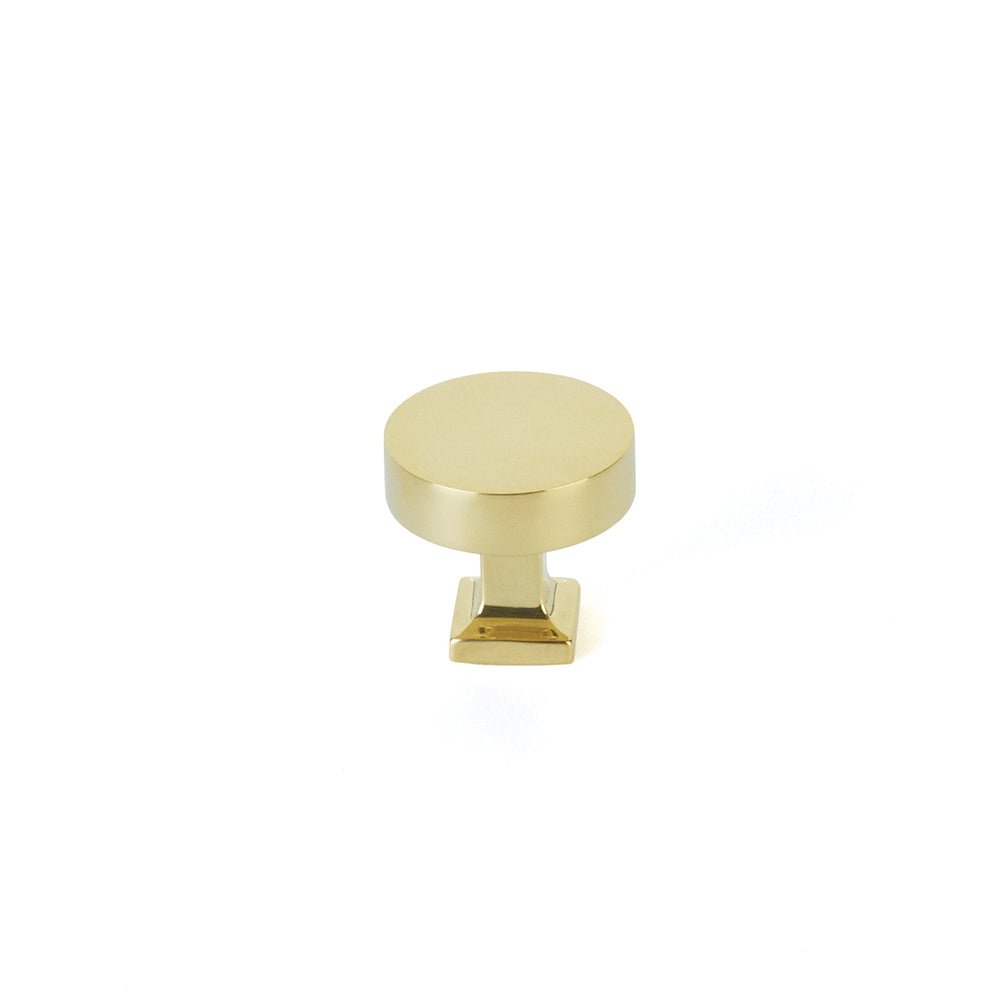 Schaub And Company Haniburton Round Knob with Square Base