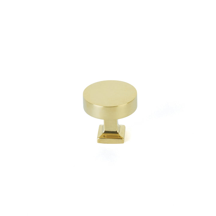 Schaub And Company Haniburton Round Knob with Square Base