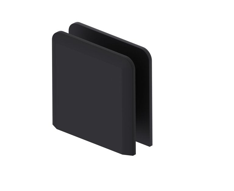 Kartners Bradford Beveled Hole in Glass Style Wall Mount Heavy Duty Glass Clamp