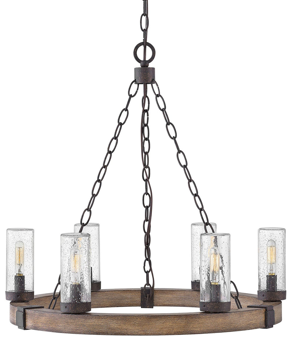 Hinkley Sawyer Outdoor Chandelier in Sequoia