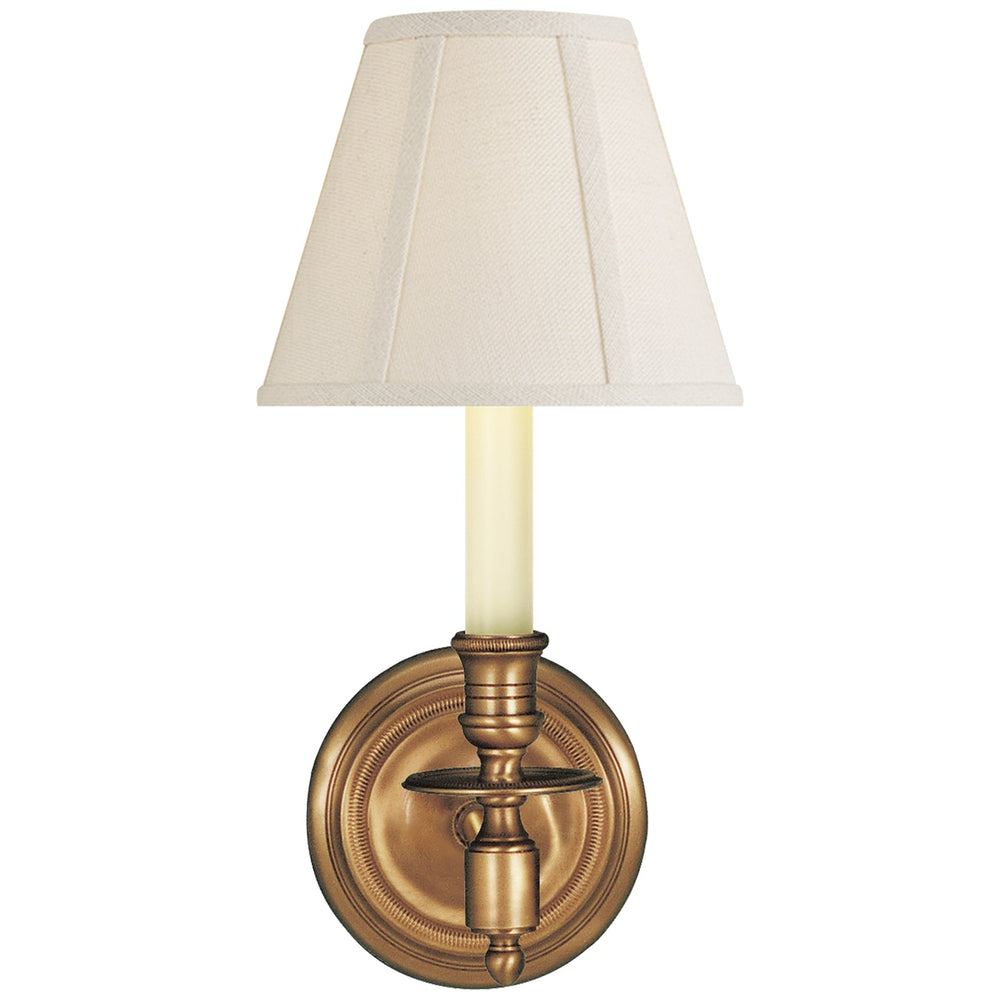 Visual Comfort Signature French Wall Sconce in Hand-Rubbed Antique Brass