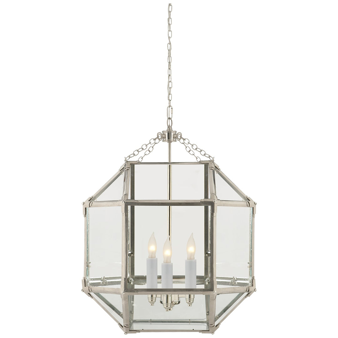 Visual Comfort Signature Morris Pendant in Polished Nickel (view 4)