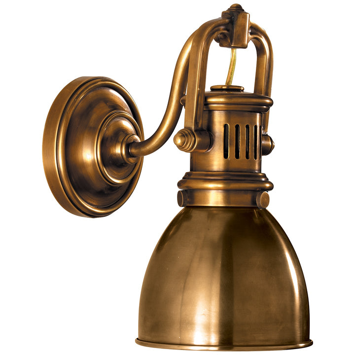 Visual Comfort Signature Yoke Wall Sconce in Hand-Rubbed Antique Brass / Antique Brass